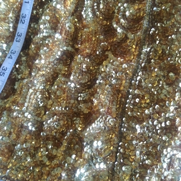 🌹Silk Gold Sequin Dress by Joseph le Bon - Picture 13 of 15